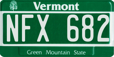 VT license plate NFX682