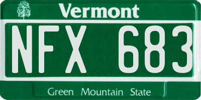 VT license plate NFX683
