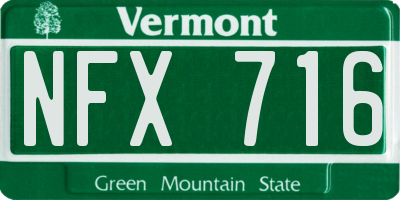 VT license plate NFX716