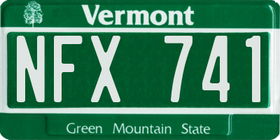 VT license plate NFX741