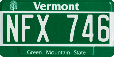 VT license plate NFX746