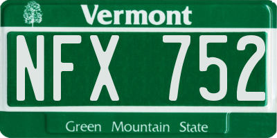 VT license plate NFX752