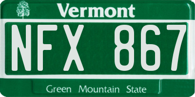 VT license plate NFX867