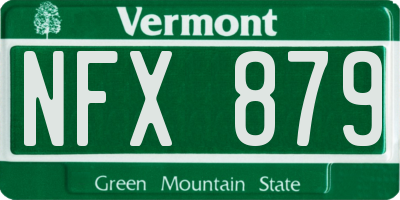 VT license plate NFX879