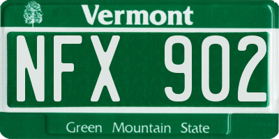 VT license plate NFX902