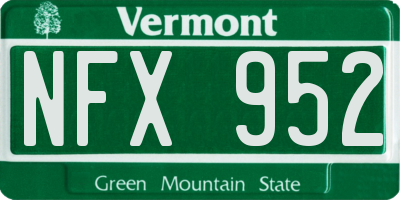 VT license plate NFX952