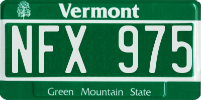 VT license plate NFX975