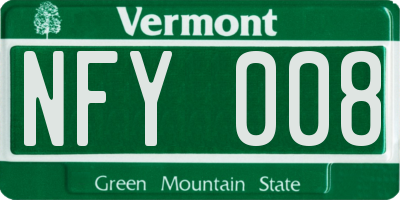 VT license plate NFY008