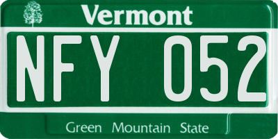 VT license plate NFY052