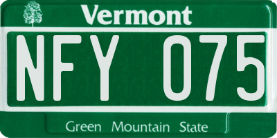 VT license plate NFY075