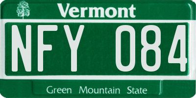 VT license plate NFY084