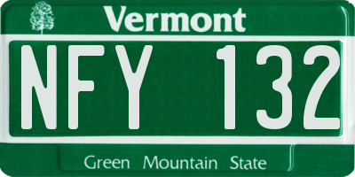 VT license plate NFY132