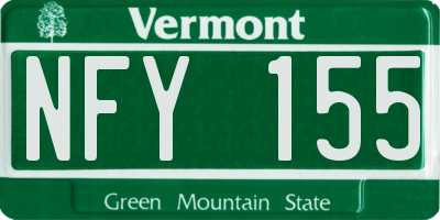VT license plate NFY155
