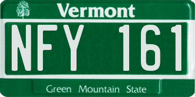 VT license plate NFY161