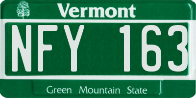 VT license plate NFY163