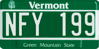 VT license plate NFY199