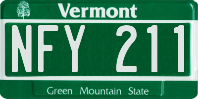 VT license plate NFY211