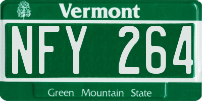 VT license plate NFY264