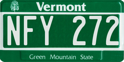 VT license plate NFY272