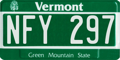 VT license plate NFY297