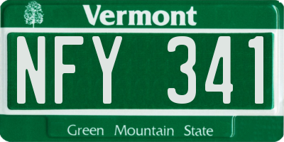 VT license plate NFY341