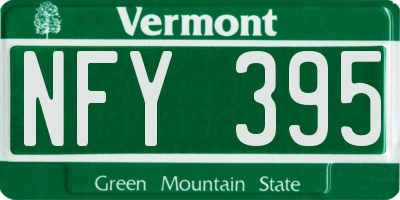 VT license plate NFY395