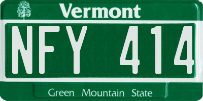 VT license plate NFY414