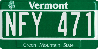VT license plate NFY471