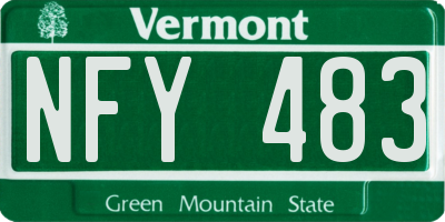 VT license plate NFY483