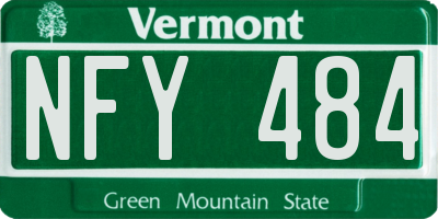 VT license plate NFY484