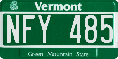 VT license plate NFY485