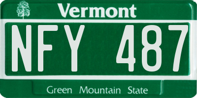 VT license plate NFY487
