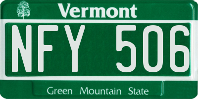 VT license plate NFY506