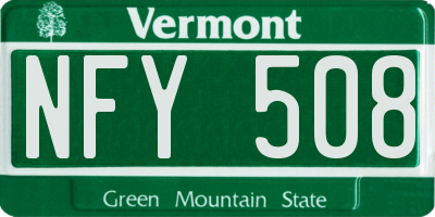 VT license plate NFY508