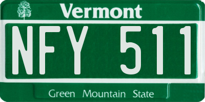 VT license plate NFY511
