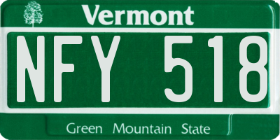 VT license plate NFY518