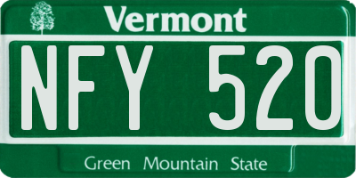 VT license plate NFY520