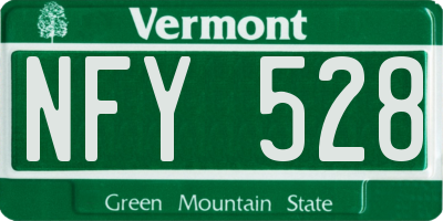 VT license plate NFY528