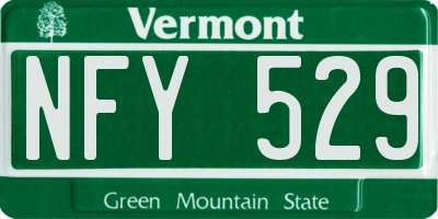 VT license plate NFY529