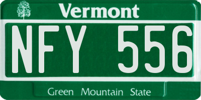 VT license plate NFY556