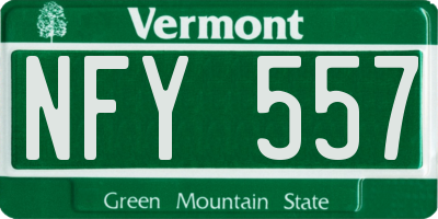 VT license plate NFY557