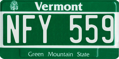 VT license plate NFY559
