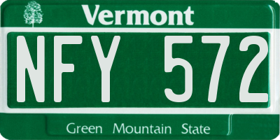 VT license plate NFY572