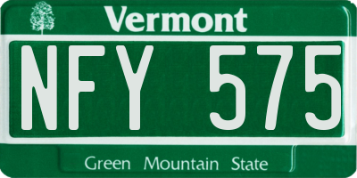 VT license plate NFY575
