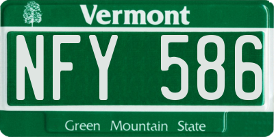 VT license plate NFY586