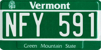 VT license plate NFY591