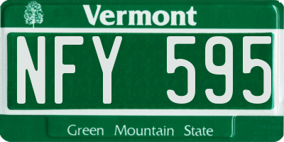 VT license plate NFY595