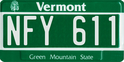 VT license plate NFY611