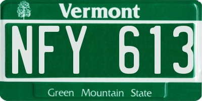 VT license plate NFY613