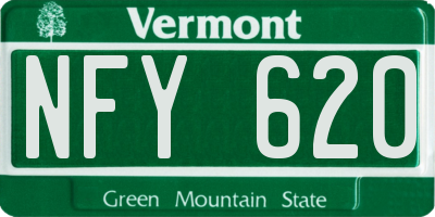 VT license plate NFY620